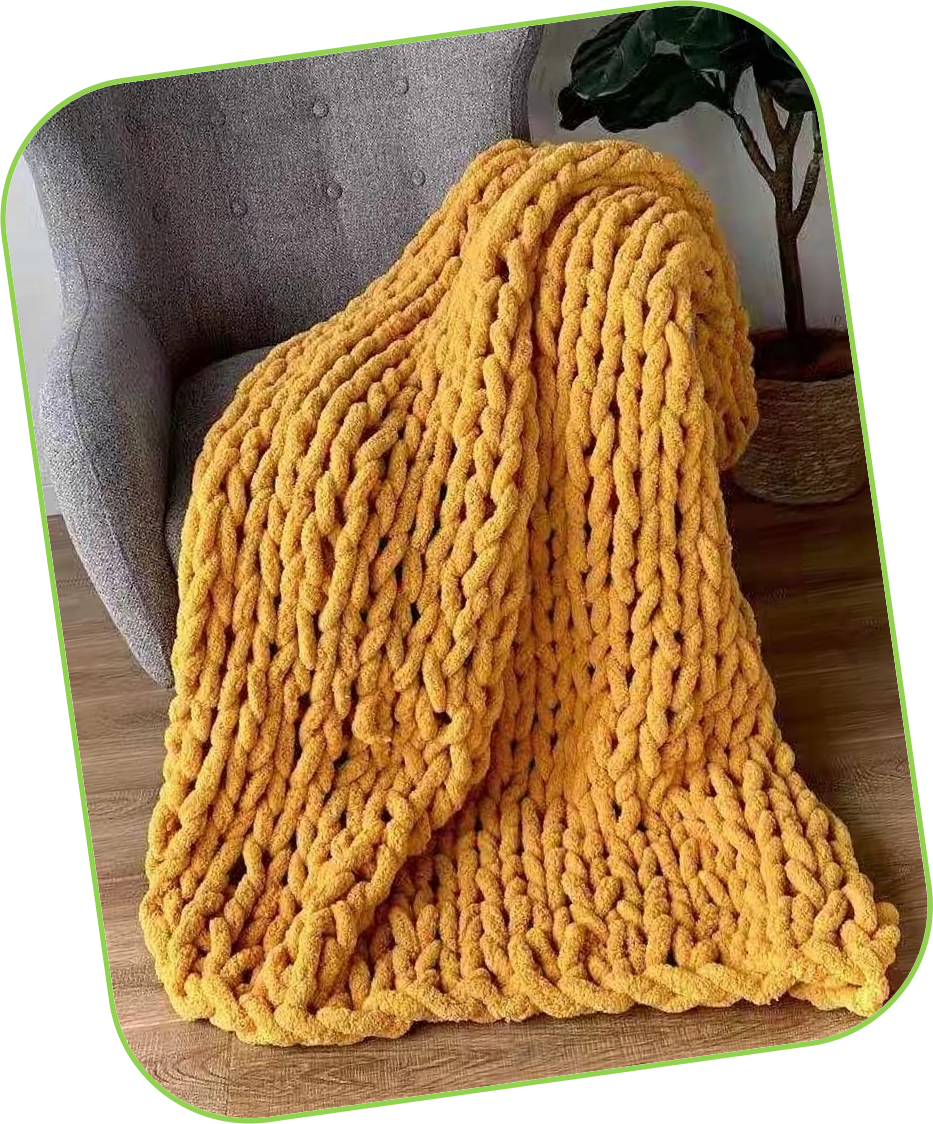 Knitted 100% Acrylic comfortable throw